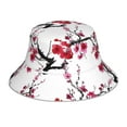 thumbnail image 1 of Easygdp Cherry Blossoms Double-Sided Reflective Fisherman Hat,Sun Visor,Casual Hat,Fluorescent Hat,Suitable For Outdoor And Night Walking,Unisex, 1 of 9
