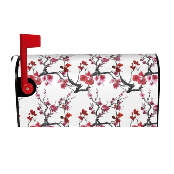 Easygdp Cherry Blossoms Mailbox Covers Garden Outdoor Yard Outside Farmhouse Home Decor 21x18 in& 25.5x21 in-