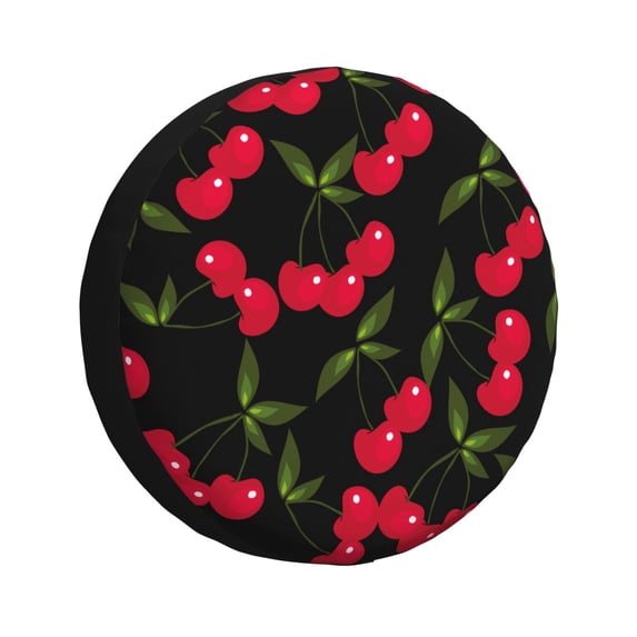 Easygdp Cherry Wheel Sun Guard, Spare Tire Cover,Universal Trailer Suv Truck Camper Travel,Easy To Install And Remove -15 Inch