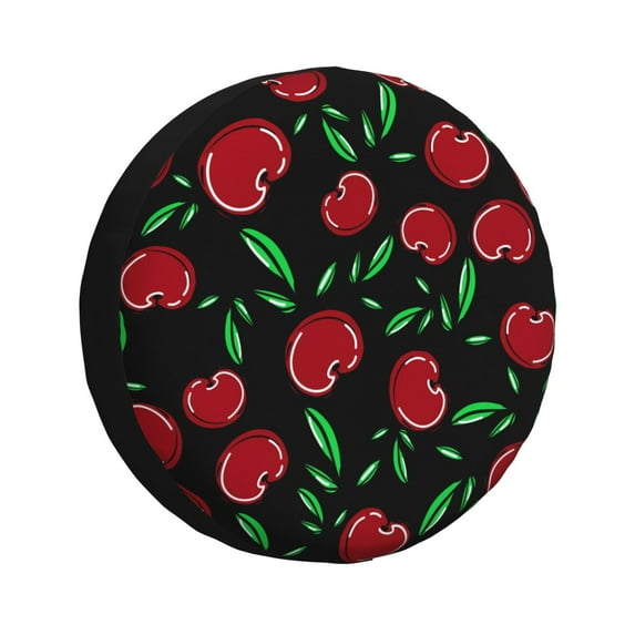 Easygdp Cherry Wheel Sun Guard, Spare Tire Cover,Universal Trailer Suv Truck Camper Travel,Easy To Install And Remove -15 Inch