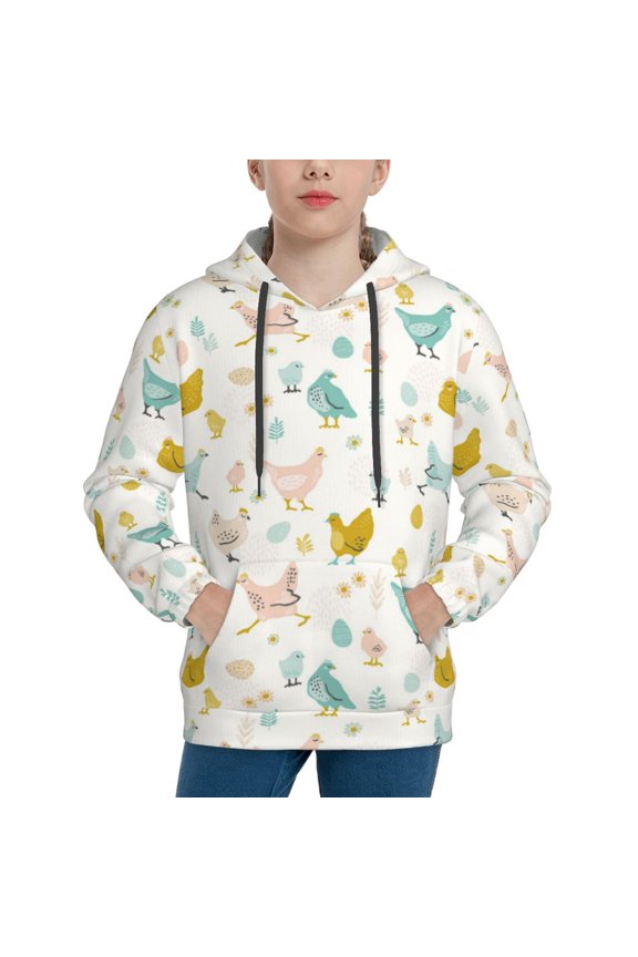 Chicken Boys Hoodie Kids Sweatshirt Youth Pullover With Hood-Small