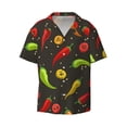 thumbnail image 1 of Easygdp Chili2 Men's Casual Short-sleeved Shirt with Pocket and Button Suitable for Beach Vacation Leisure - X-Large, 1 of 7