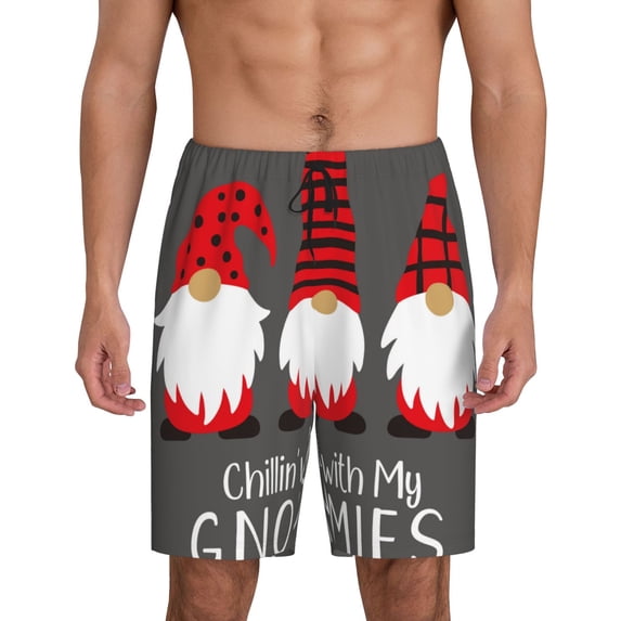 Easygdp Chillin with My Gonme Men's Short Pajama Pants, Sleep Shorts, Household Pants, Casual Pants with Pockets - 4X-Large