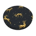 thumbnail image 1 of Easygdp Christmas Deers Easy To Install Bar Chair Cover&Cound Chair Cover&Elastic Stool Cover, Washable&Bottom With Elastic Edge - 14 Inch, 1 of 7