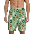 thumbnail image 1 of Easygdp Christmas Donuts Men's Short Pajama Pants, Sleep Shorts, Household Pants, Casual Pants with Pockets - 3X-Large, 1 of 9