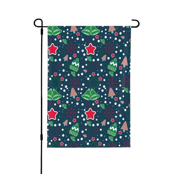 Easygdp Christmas Garden Flag Yard Flag Welcome Flag, Double-Sided, Weather Resistant for Outdoor Decor - 12.5"x18"