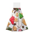 thumbnail image 1 of Easygdp Christmas Gingerbread Cookies Kitchen Hand Towels Hanging Tie Towels Fast Drying Dish Cloth with Loop for Bathroom Restroom Home Decor, 1 of 7