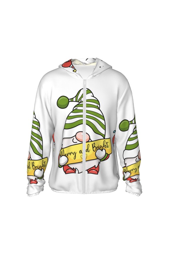 Christmas Gnomes Lightweight Long Sleeve Sun Shirt Sports long-Sleeved Sun Protective Clothing, Quick Drying Breathable-Small