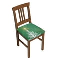 thumbnail image 1 of Easygdp Christmas Green Square Chair Cushion Cover Stretch Chair Seat Covers Removable Washable for Hotel, Bedroom, Office, 1 of 9