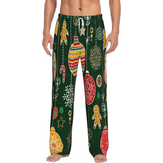 Easygdp Christmas Men's Pajama Pant, Sleep Elastic Waistband Lounge Pants - Medium
