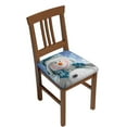 thumbnail image 1 of Easygdp Christmas Snowman In The Snow Square Chair Cushion Cover Stretch Chair Seat Covers Removable Washable for Hotel, Bedroom, Office, 1 of 9