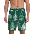 thumbnail image 1 of Easygdp Christmas Trees Men's Short Pajama Pants, Sleep Shorts, Household Pants, Casual Pants with Pockets - Small, 1 of 9