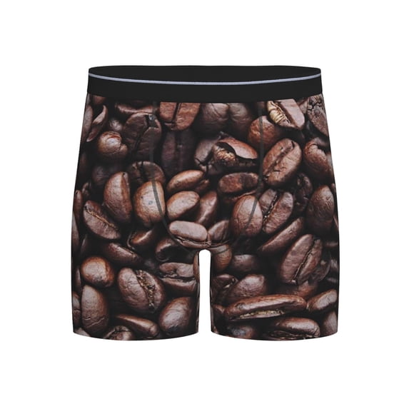 Easygdp Coffee Bean Men's Boxer Briefs Men’s Underwear Boxer Briefs for Men