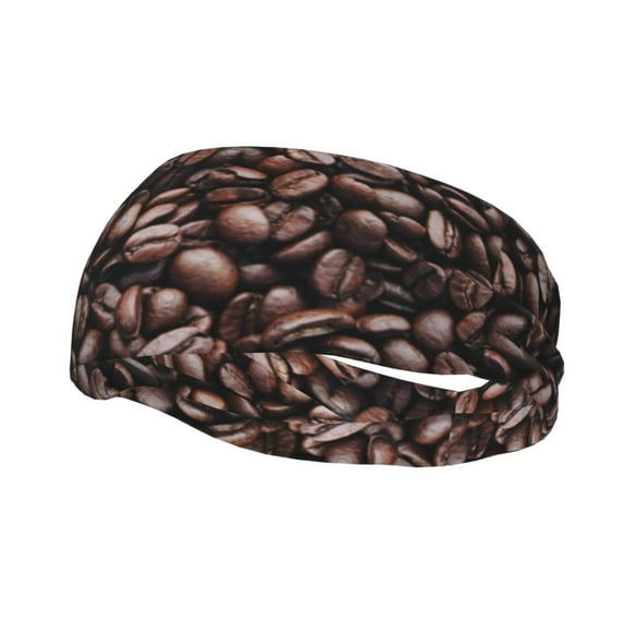 Easygdp Coffee Bean Sports Headband Non Slip Headband Unisex for Head Circumference 19.6 - 22.4 inch