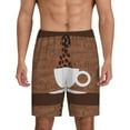 thumbnail image 1 of Easygdp Coffee Cafe Cup Men's Short Pajama Pants, Sleep Shorts, Household Pants, Casual Pants with Pockets - Medium, 1 of 9