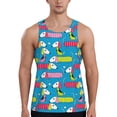 thumbnail image 1 of Easygdp Color Dachshund Dog Men's Tank Top, Sleeveless Muscle T Shirts, Breathable, Quick-Dry, Loose for Gym, Running, Fitness - 4X-Large, 1 of 9
