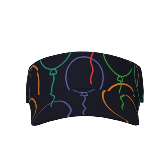 Easygdp Colorful Balloons Stretchy Visor - Unisex Visor Hat for Men and Women, UPF 50 Sun Protection Visor, Ultra-Light