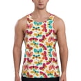 thumbnail image 1 of Easygdp Colorful Butterflies Men's Tank Top, Sleeveless Muscle T Shirts, Breathable, Quick-Dry, Loose for Gym, Running, Fitness - 3X-Large, 1 of 9