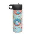 thumbnail image 1 of Easygdp Colorful Donut 18oz Sports Insulated Kettle With Straw Insulated Water Bottle For Running Hiking Cycling Climbing Man'S Womens Sports Water Bottle, 1 of 8