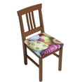 thumbnail image 1 of Easygdp Colorful Easter Eggs Square Chair Cushion Cover Stretch Chair Seat Covers Removable Washable for Hotel, Bedroom, Office, 1 of 9