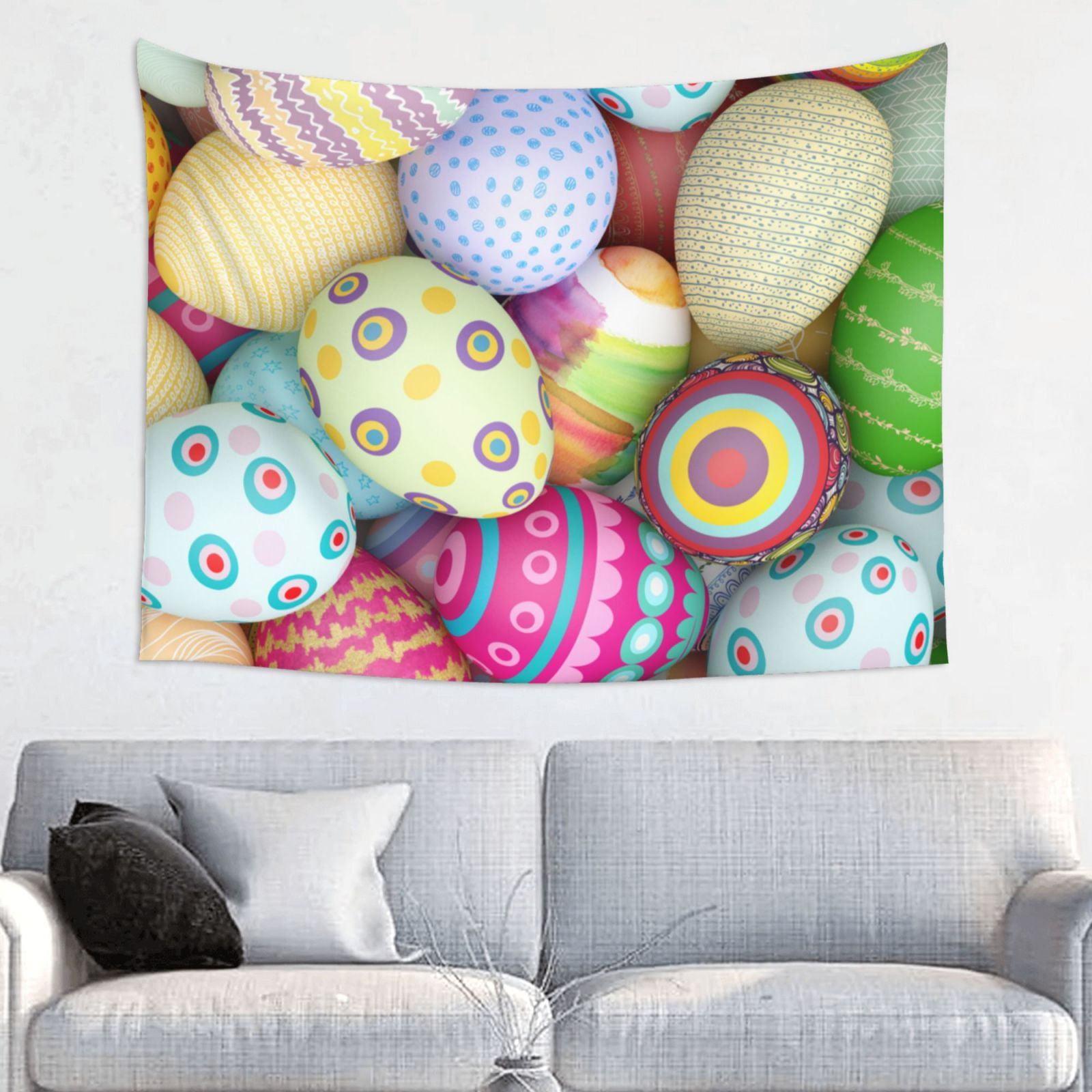 Easygdp Colorful Easter Eggs Tapestrys Boutique Decor Wall Hanging for