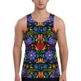 thumbnail image 1 of Easygdp Colorful Floral Men's Tank Top, Sleeveless Muscle T Shirts, Breathable, Quick-Dry, Loose for Gym, Running, Fitness - XX-Large, 1 of 9