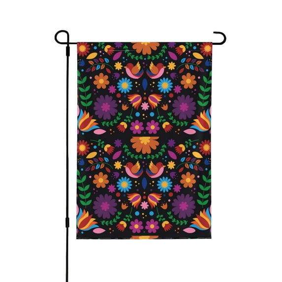 Easygdp Colorful Floral2 Garden Flag Yard Flag Welcome Flag, Double-Sided, Weather Resistant for Outdoor Decor - 28"x40"