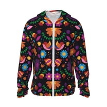 Easygdp Colorful Floral2 Lightweight Long Sleeve Sun Shirt Sports long-Sleeved Sun Protective Clothing, Quick Drying Breathable - Small