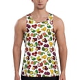 thumbnail image 1 of Easygdp Colorful Fruits Men's Tank Top, Sleeveless Muscle T Shirts, Breathable, Quick-Dry, Loose for Gym, Running, Fitness - X-Large, 1 of 9