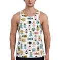 thumbnail image 1 of Easygdp Colorful Insects Men's Tank Top, Sleeveless Muscle T Shirts, Breathable, Quick-Dry, Loose for Gym, Running, Fitness - Small, 1 of 9