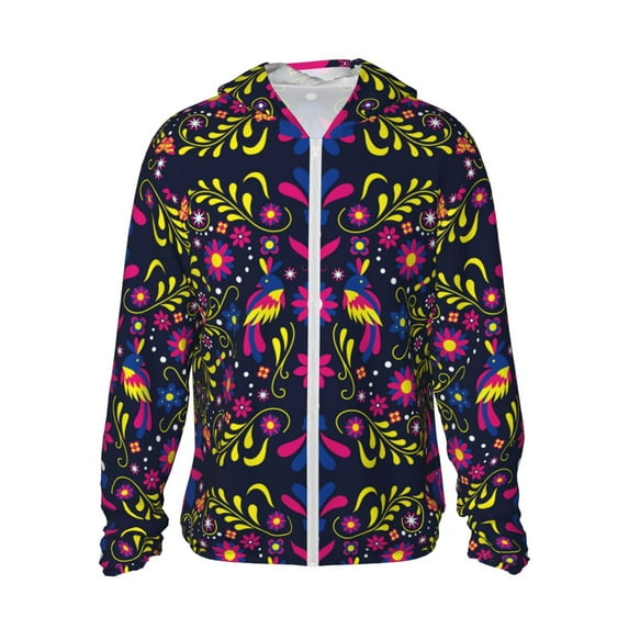 Easygdp Colorful Mexican Lightweight Long Sleeve Sun Shirt Sports long-Sleeved Sun Protective Clothing, Quick Drying Breathable - X-Large