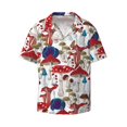 thumbnail image 1 of Easygdp Colorful Mushrooms (2) Men's Casual Short-sleeved Shirt with Pocket and Button Suitable for Beach Vacation Leisure - 4X-Large, 1 of 7