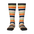 thumbnail image 1 of Easygdp Colorful Pastel Stripes Soccer Socks Sport Knee High Socks Calf Compression Athletic Socks for Men and Women, 1 of 9