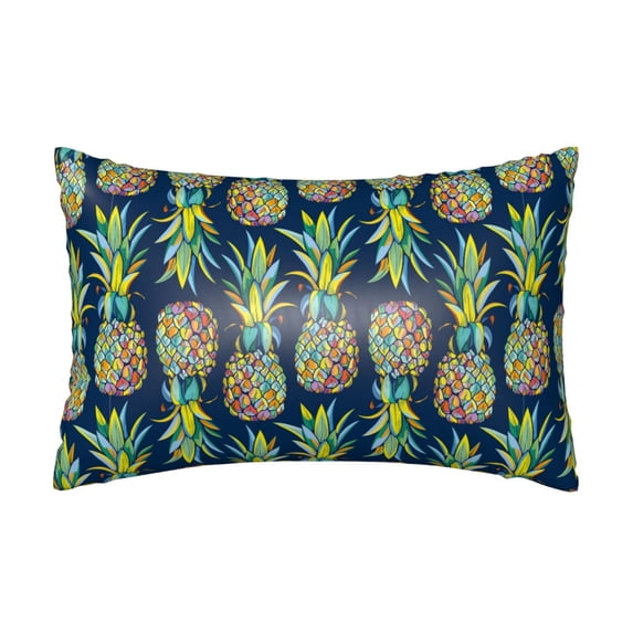 Easygdp Colorful Pineapples Pillowcase 20×30 inches, Throw Pillowcase with Invisible Zipper for Bedroom, Sofa, Office