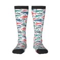 thumbnail image 1 of Easygdp Colorful Shark Fashionable Adult Sockings&Sports Sockings&Breathable Sockings, Non-Pilling,Contrasting Color Design, 1 of 9