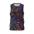 thumbnail image 1 of Easygdp Colorful Shells Men's Mesh Basketball Jersey Quick Drying Sleeveless Shirts Fitted Muscle Tank Tops Sport Round Neck T-Shirt - X-Large, 1 of 9