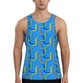 thumbnail image 1 of Easygdp Colorful Snake Men's Tank Top, Sleeveless Muscle T Shirts, Breathable, Quick-Dry, Loose for Gym, Running, Fitness - 3X-Large, 1 of 9