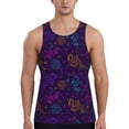 thumbnail image 1 of Easygdp Colorful Snake Men's Tank Top, Sleeveless Muscle T Shirts, Breathable, Quick-Dry, Loose for Gym, Running, Fitness - Large, 1 of 9