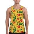 thumbnail image 1 of Easygdp Colorful Vegetables Men's Tank Top, Sleeveless Muscle T Shirts, Breathable, Quick-Dry, Loose for Gym, Running, Fitness - X-Large, 1 of 9