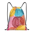 thumbnail image 1 of Easygdp Colorful Wool Balls Drawstring Backpack, Beach Sackpack, Travel Sackpack Lightweight for Sports, Gym, Travel, Swimming - Small, 1 of 9