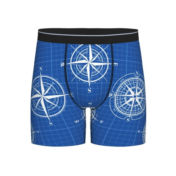 Easygdp Compass Men's Boxer Briefs Men’s Underwear Boxer Briefs for Men
