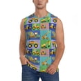 thumbnail image 1 of Easygdp Construction Machinery Men's Breathable Tank Tops Sleeveless Sporty T Shirts for Basketball, Mountaineering, Bodybuilding -X-Large, 1 of 8