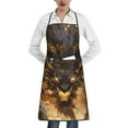 thumbnail image 1 of Easygdp Cool Black Gold Dragon Apron Waterdrop Resistant with 2 Pockets,Oil Resistant Cooking Kitchen Chef Apron for Women Men, 1 of 7