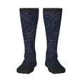 thumbnail image 1 of Easygdp Copper-Gold Gloss Outline Navy Dark Blue Soccer Socks Sport Knee High Socks Calf Compression Athletic Socks for Men and Women, 1 of 9