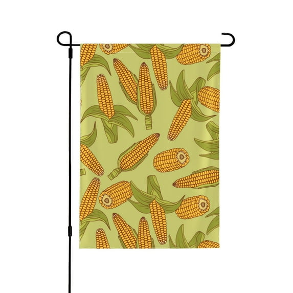 Easygdp Corn Garden Flag Yard Flag Welcome Flag, Double-Sided, Weather Resistant for Outdoor Decor - 12.5"x18"