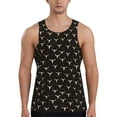 thumbnail image 1 of Easygdp Cow Skulls Men's Tank Top, Sleeveless Muscle T Shirts, Breathable, Quick-Dry, Loose for Gym, Running, Fitness - Large, 1 of 9