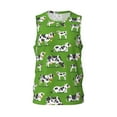 thumbnail image 1 of Easygdp Cows With Calfs Green Men's Mesh Basketball Jersey Quick Drying Sleeveless Shirts Fitted Muscle Tank Tops Sport Round Neck T-Shirt - XX-Large, 1 of 9