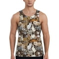 thumbnail image 1 of Easygdp Cut Cats Men's Tank Top, Sleeveless Muscle T Shirts, Breathable, Quick-Dry, Loose for Gym, Running, Fitness - Medium, 1 of 9
