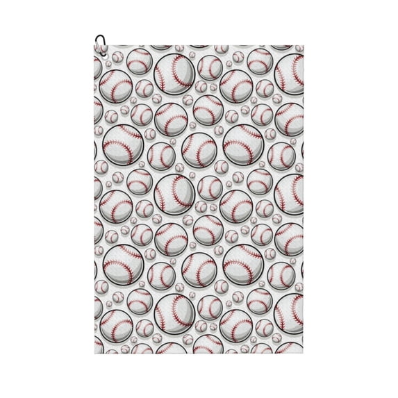 Easygdp Cute Baseball Golf Towel 24x16in for Men and Women with Carabiner Clip for Easy Attachment