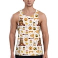 thumbnail image 1 of Easygdp Cute Bee Honey Jar Hive Bear Men's Tank Top, Sleeveless Muscle T Shirts, Breathable, Quick-Dry, Loose for Gym, Running, Fitness - 4X-Large, 1 of 9